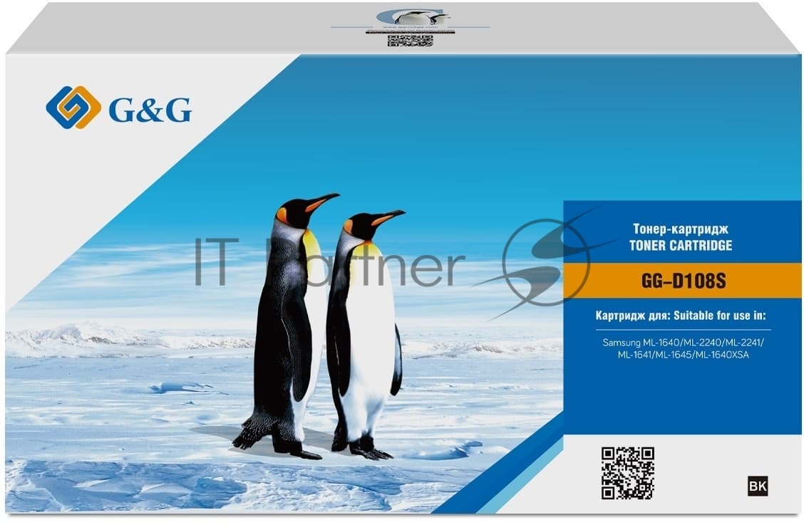 Картридж лазерный G&G GG-D108S черный (1500стр.) для Samsung ML-1640/2240/2241/1641/1645/1640XSA