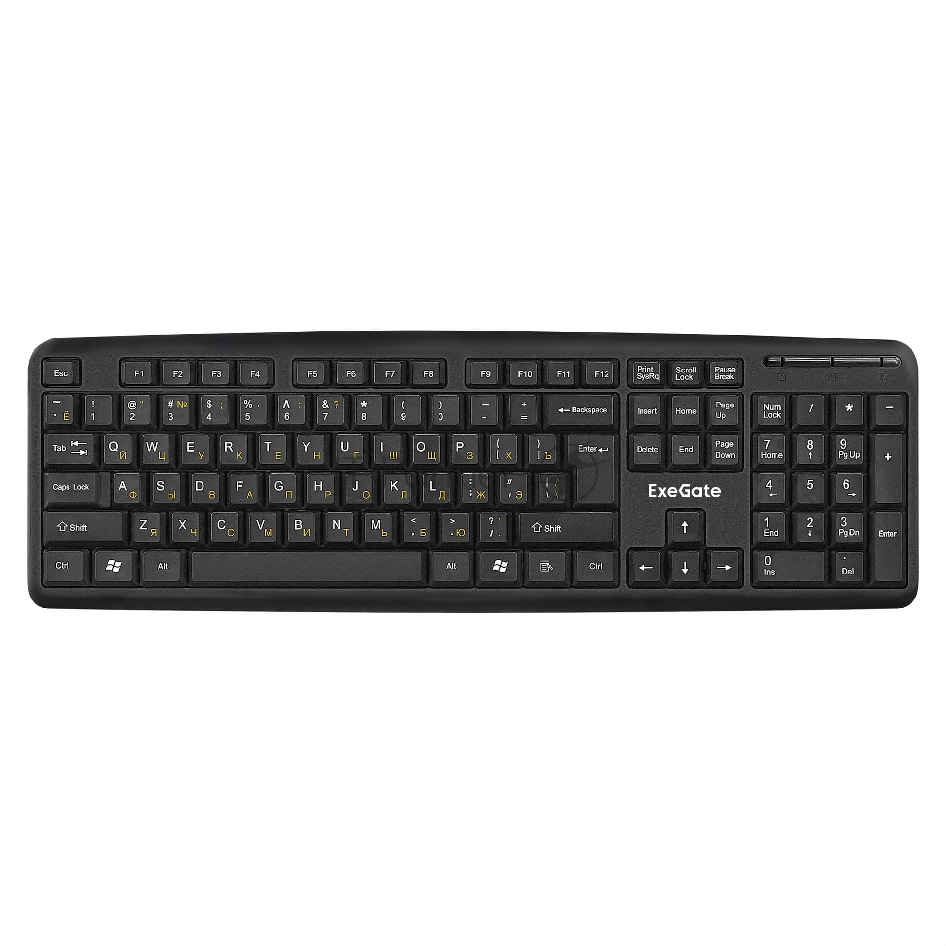 Клавиатура проводная ExeGate LY-331L (EX279940RUS), USB, черный