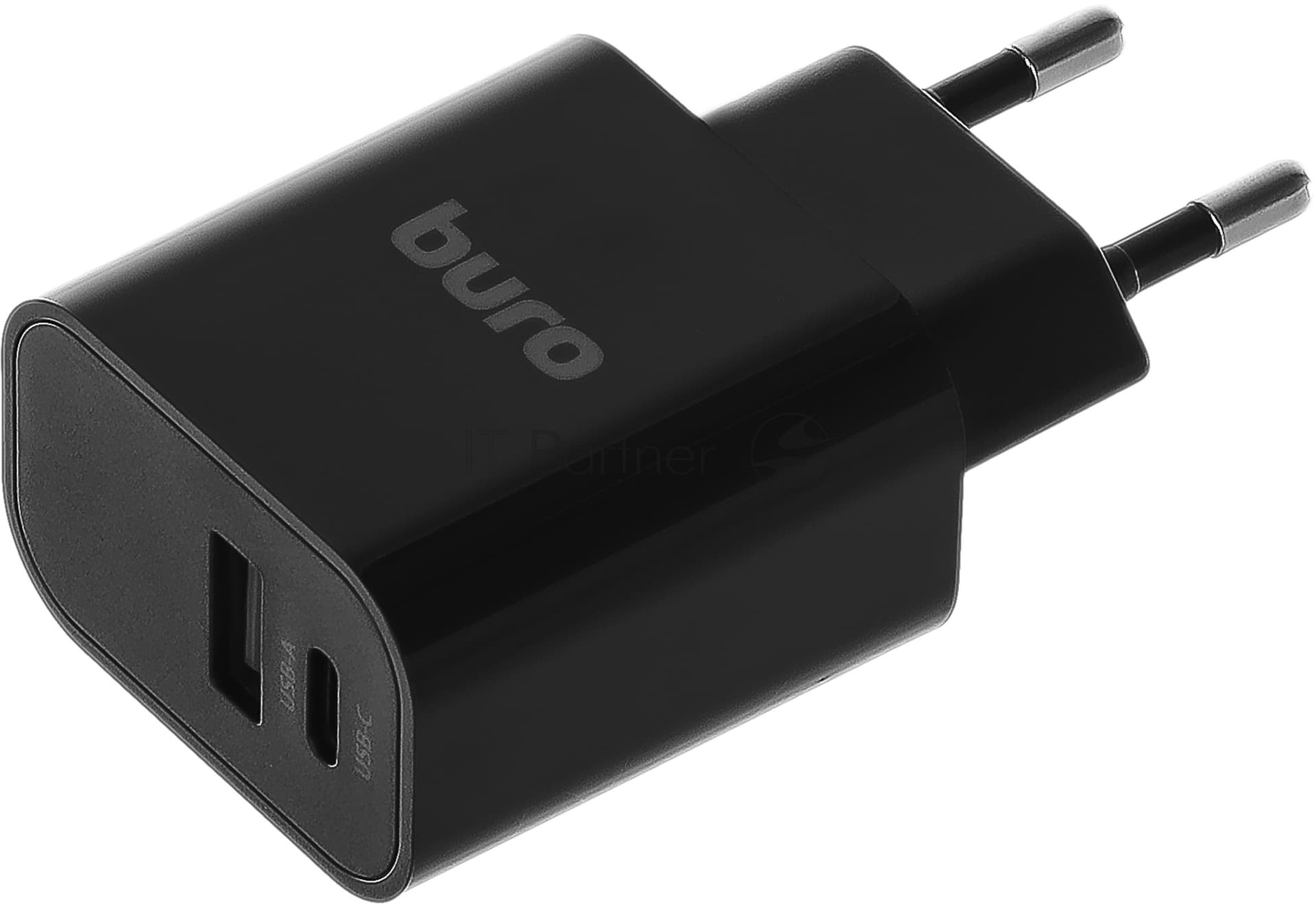 Сетевое зар./устр. Buro BUWD1 20W 3A (PD+QC) USB-C/USB-A универсальное черный (BUWD18P110BK)