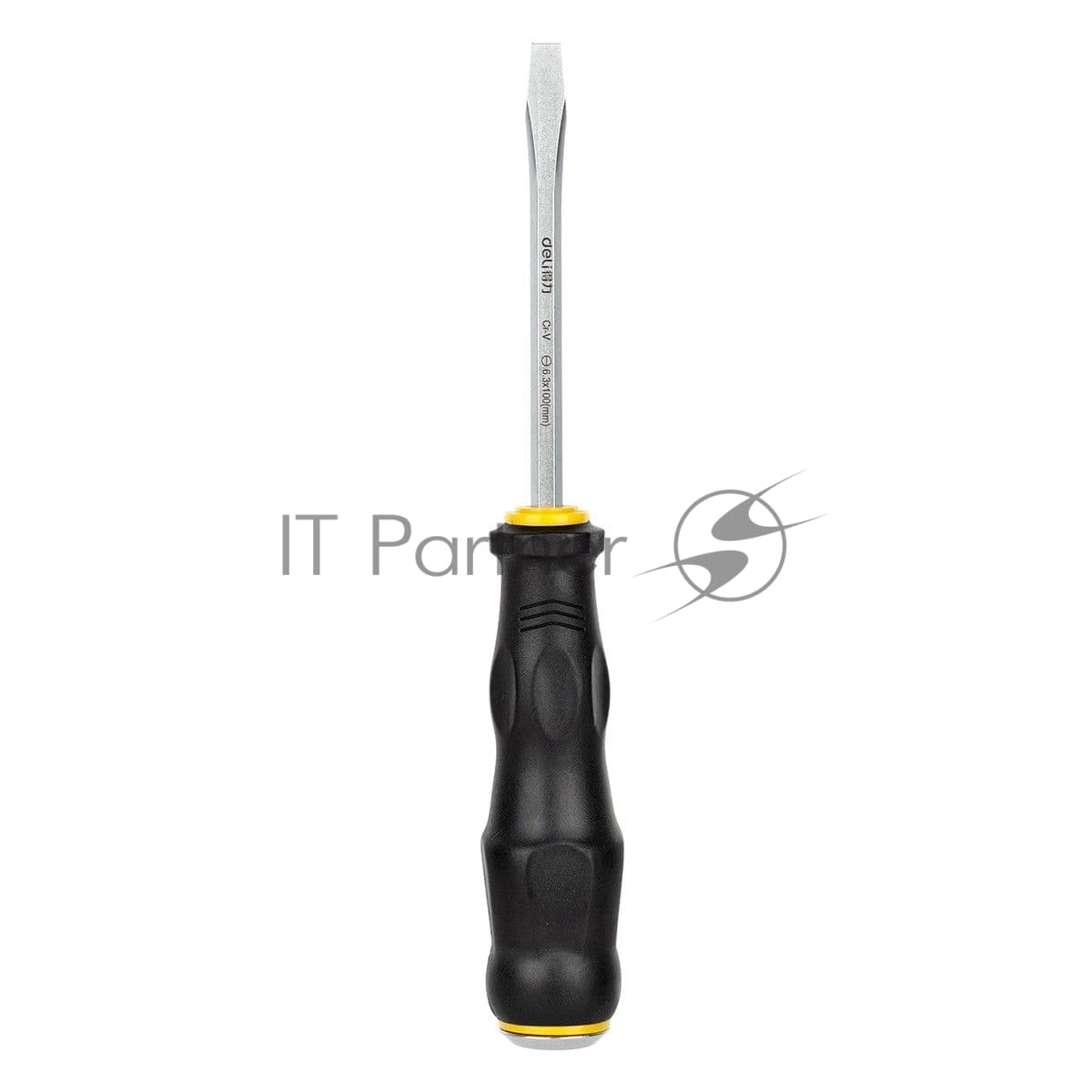 Шлицевая отвертка со сквозным хвостовиком (ударная) Deli DL6270041 SL6x100