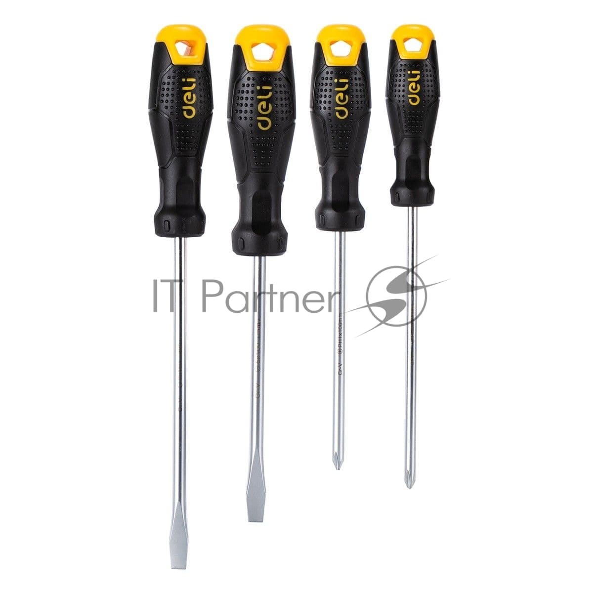 Набор отверток Deli DL620004 4шт SL5x100 + SL6x150 + PH1x100 + PH2x150