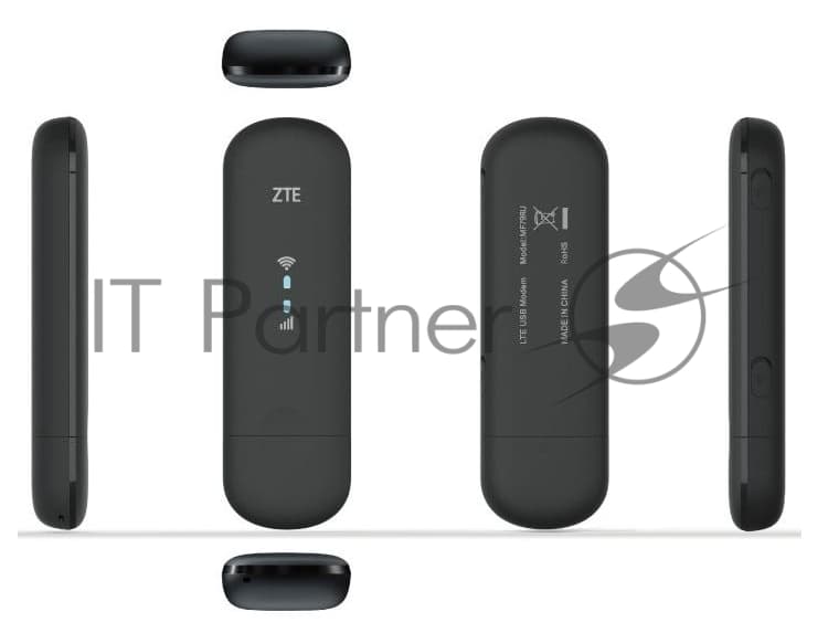 Модем 2G/3G/4G ZTE MF79RU USB Wi-Fi Firewall +Router внешний черный