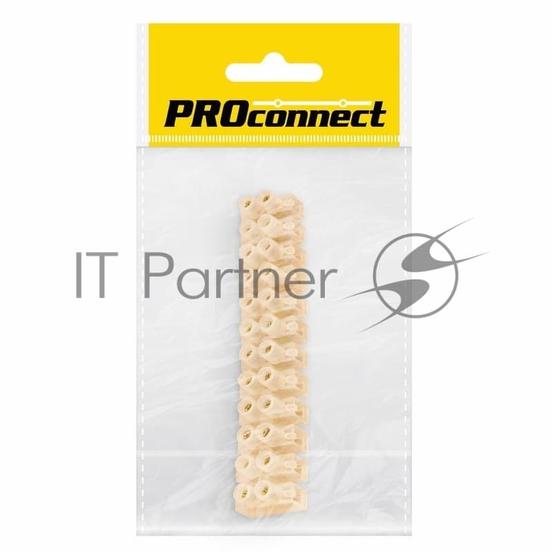 Колодка клеммная КВ-10 PROconnect, 10А, 10 мм², индивидуальная упаковка, 1 шт.