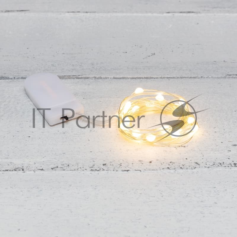 Гирлянда Neon-night "Роса" с крупными каплями 2 м, 20 LED, теплое белое свечение, 2хCR2032 в комплекте