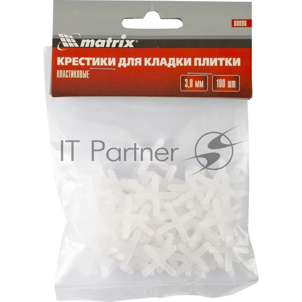 Крестики Matrix, 3,0 мм, для кладки плитки, 100 шт.