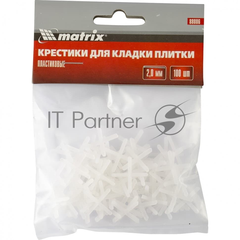 Крестики Matrix, 2,0 мм, для кладки плитки, 100 шт.