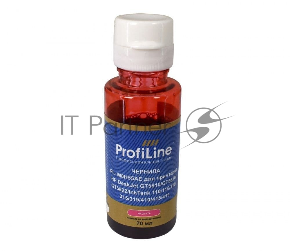 Чернила ProfiLine PL-M0H55AE (GT52) для принтеров HP DeskJet GT5810/GT5820/GT5822/InkTank 110/115/310/315/319/410/415/418 на водной основе Magenta 70 мл