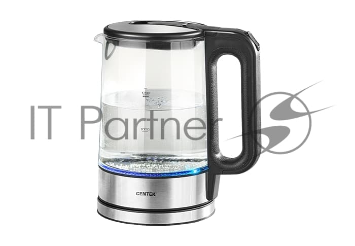 Чайник электрический Centek CT-0032 стекло 1.7л, 2200Вт, Внутр.LED подсветка, Быстрое кипячение, Фил