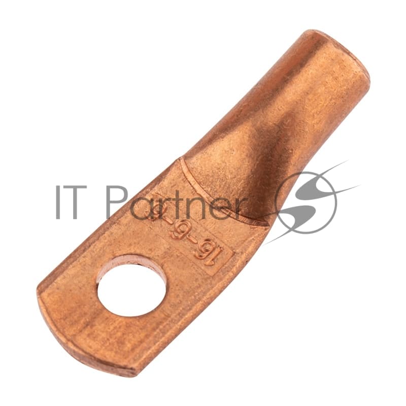 Наконечник медный Rexant ТМ 16-6-6 (16 мм² - Ø6 мм) (в упак. 5 шт.)