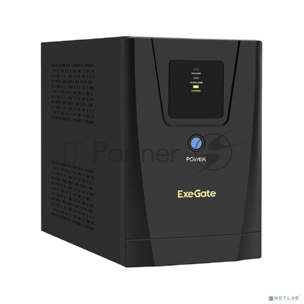 Источник бесперебойного питания ExeGate EX292797RUS SpecialPro UNB-1500.LED.AVR.2SH.3C13 1500VA/950W, LED, AVR, 2*Schuko+3*C13, съемн.кабель, металлический корпус, черный