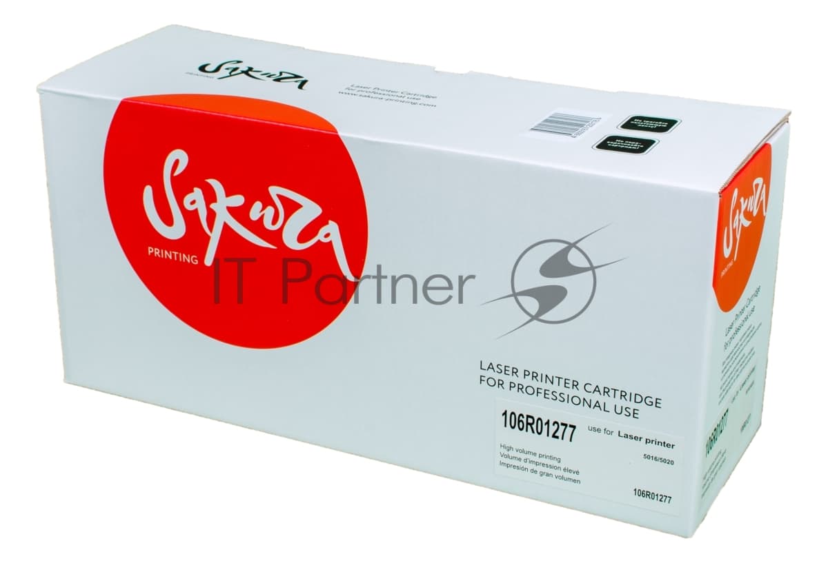 Тонер-туба Sakura 106R01277 для Xerox WorkCentre 5020/5016, черный 5000 к. (в комплекте поставки 1 бутылка с тонером, рассчитанная на 5000 копий)
