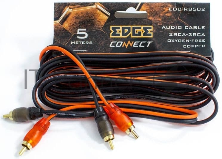 Кабель межблочный Edge EDC-RB502 5м черный/красный (упак.:1шт)
