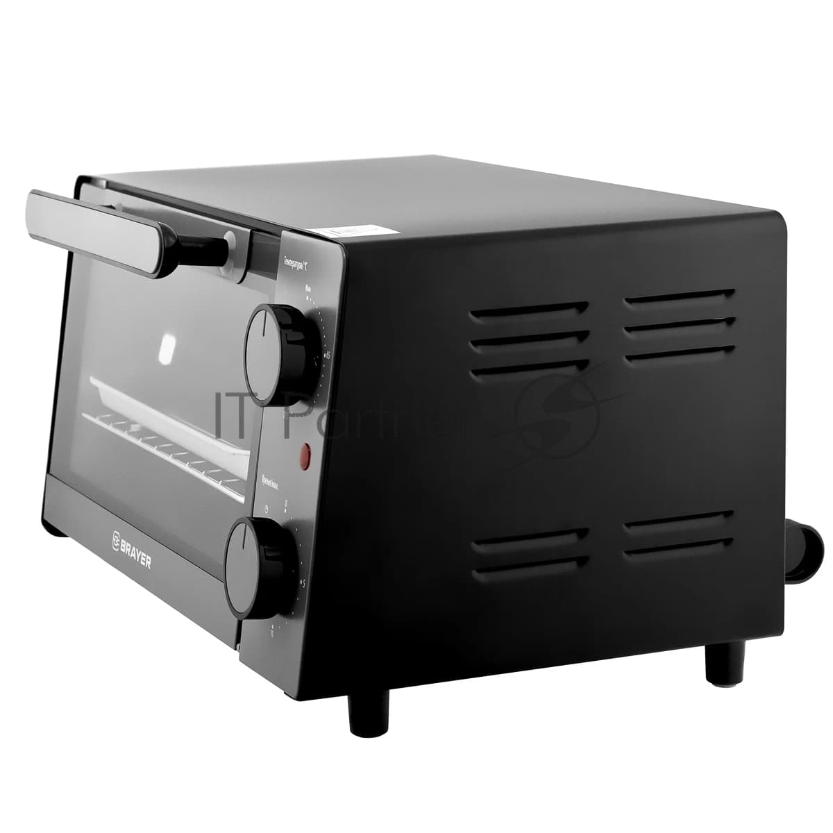 Мини-печь BRAYER BR2600 1200 Вт, 9 л, серебристый