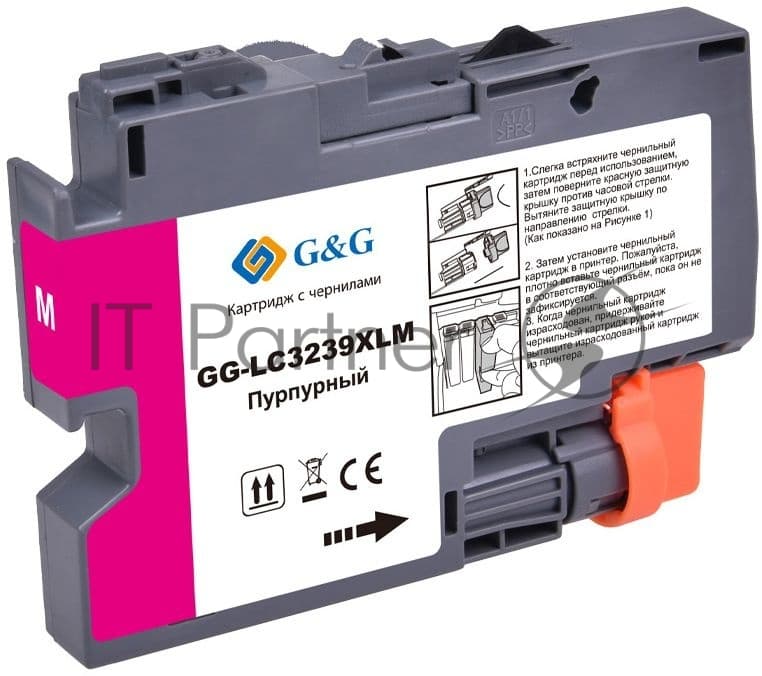 Картридж струйный G&G GG-LC3239XLM пурпурный (52мл) для Brother HL-J6000DW/J6100DW
