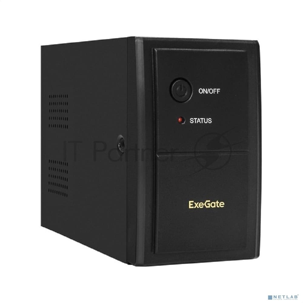 Источник бесперебойного питания ExeGate EX292773RUS Power Back BNB-800.LED.AVR.4C13 800VA/480W, LED, AVR, 4*C13, металлический корпус, черный