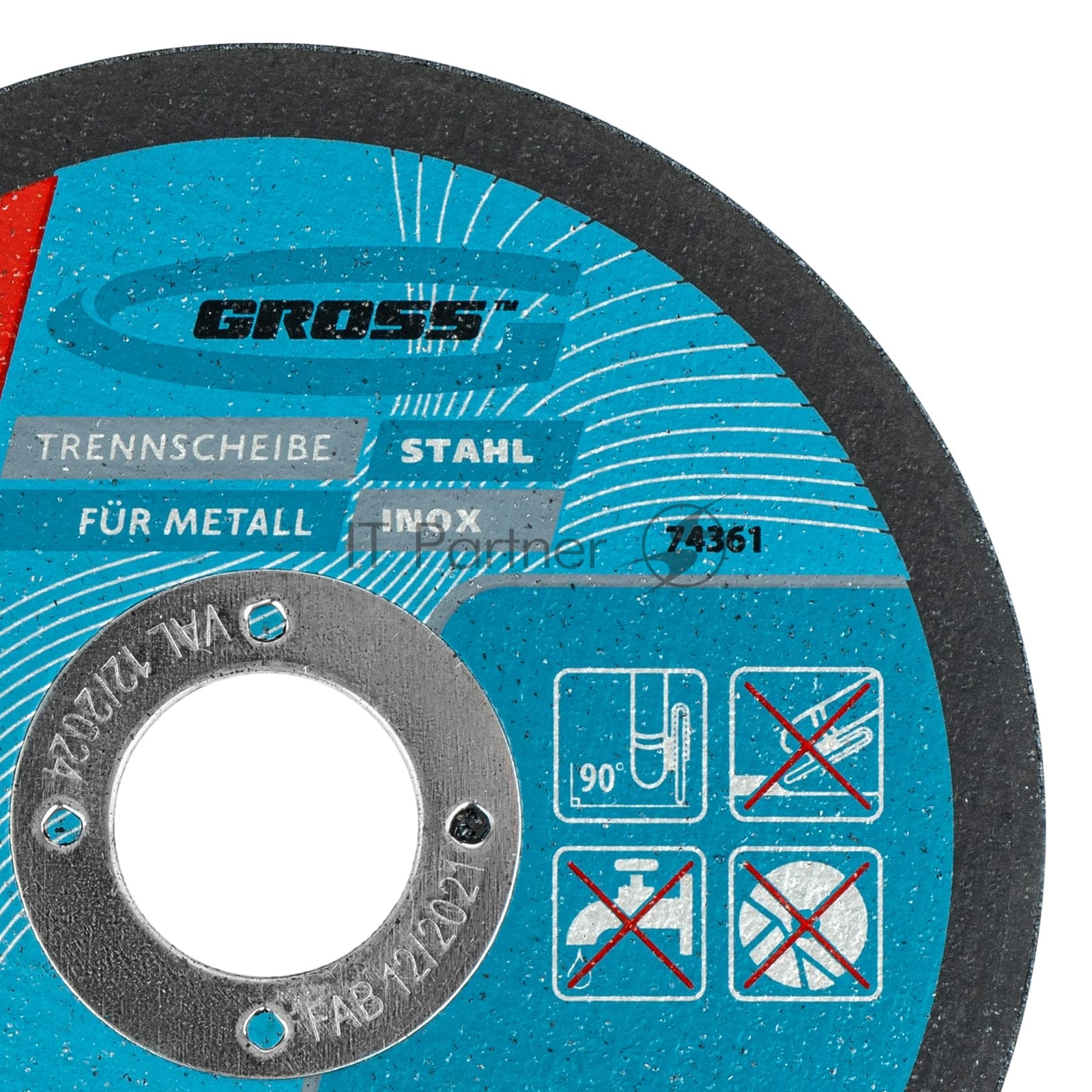 Круг отрезной по металлу Gross SWA60TBF 115x1.0x22.2мм 74361