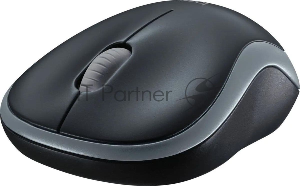 Мышь беспроводная Logitech M185 серый/черный, 1000 dpi, радиоканал, USB, кнопки - 3