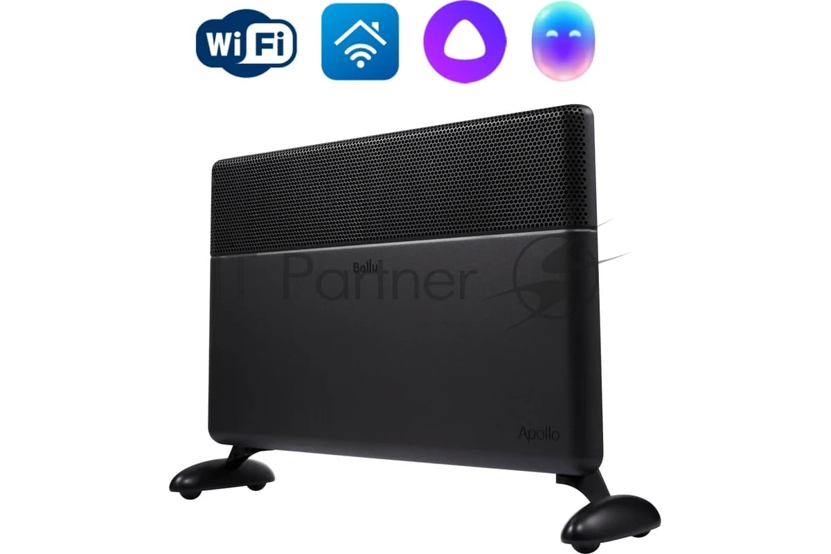 Конвектор электрический Ballu Apollo digital INVERTER Black Infinity BEC/ATI-2003 черный, 2000 Вт, 25 м2, термостат, дисплей, WiFi