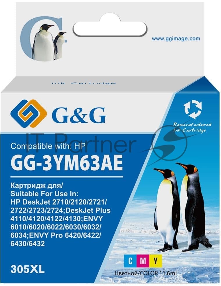 G&G Картридж струйный GG-3YM63AE 305XL многоцветный