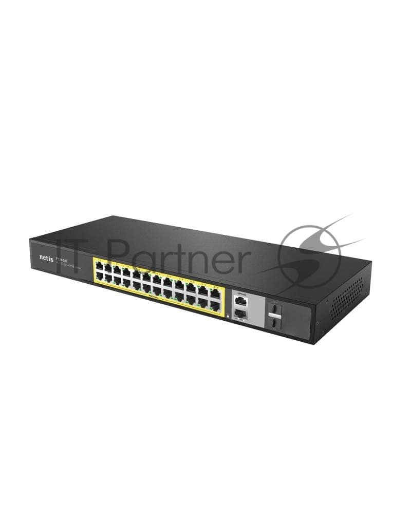 NETIS P124GH Коммутатор неуправляемый PoE+ 28 портов 360Вт