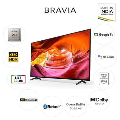 Телевизор Sony 65" KD-65X75K черный LED UHD 50Hz GoogleTV 16Gb