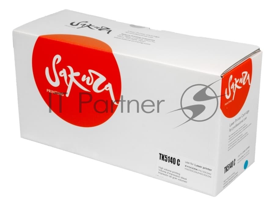 Картридж Sakura TK5140C для Kyocera Mita, синий, 5000 к.