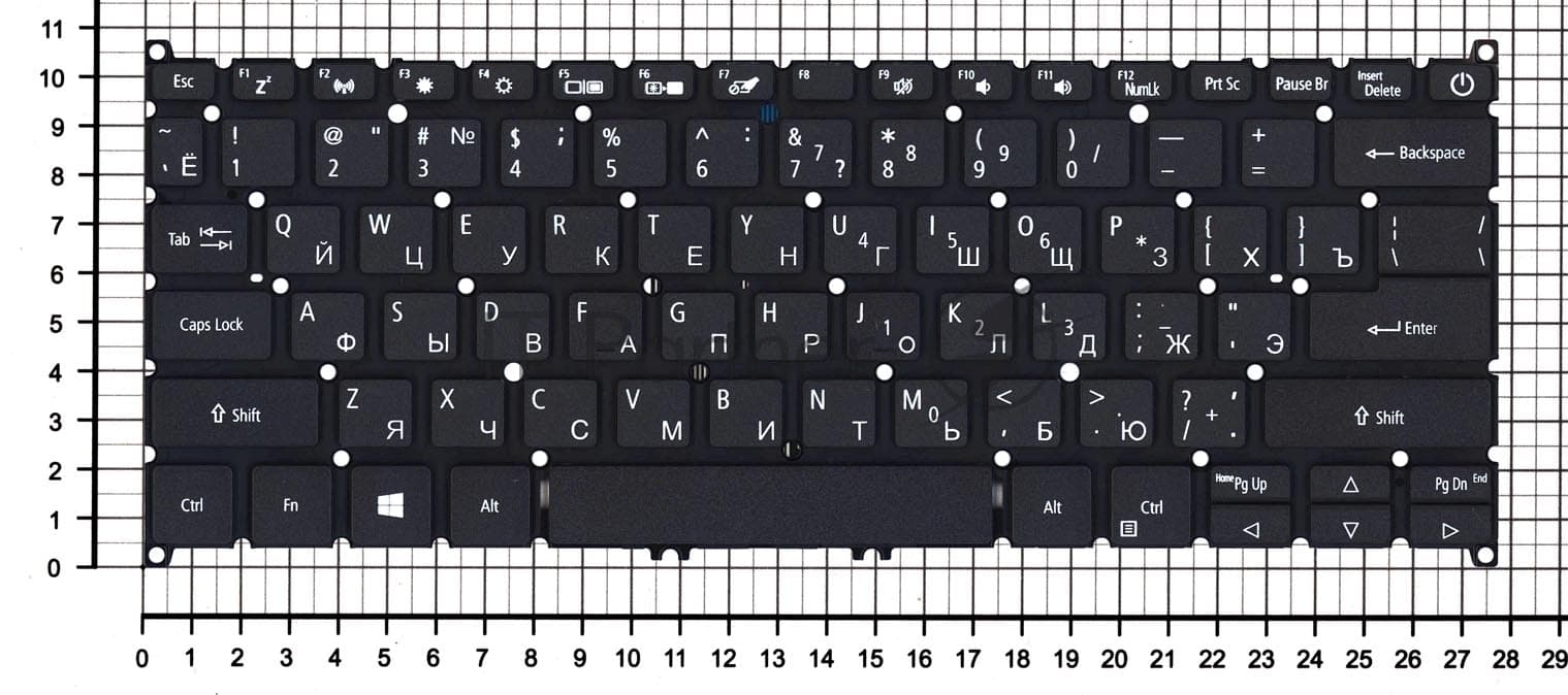 Клавиатура для ноутбука Acer Spin 5 SP513-51 черная