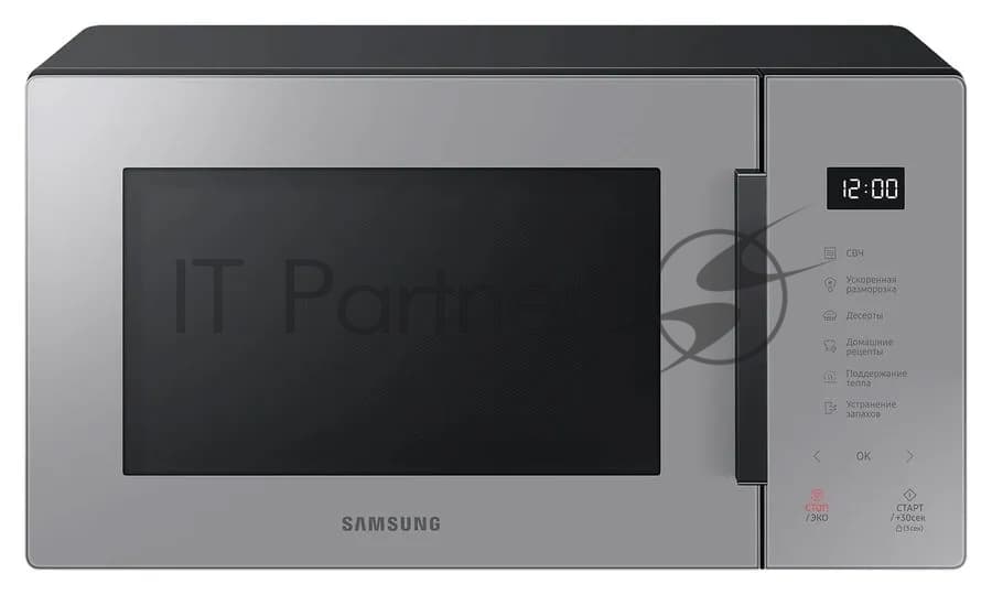 Микроволновая печь Samsung MS23T5018AG/BW серый, 23 л, 800 Вт, переключатели - сенсор