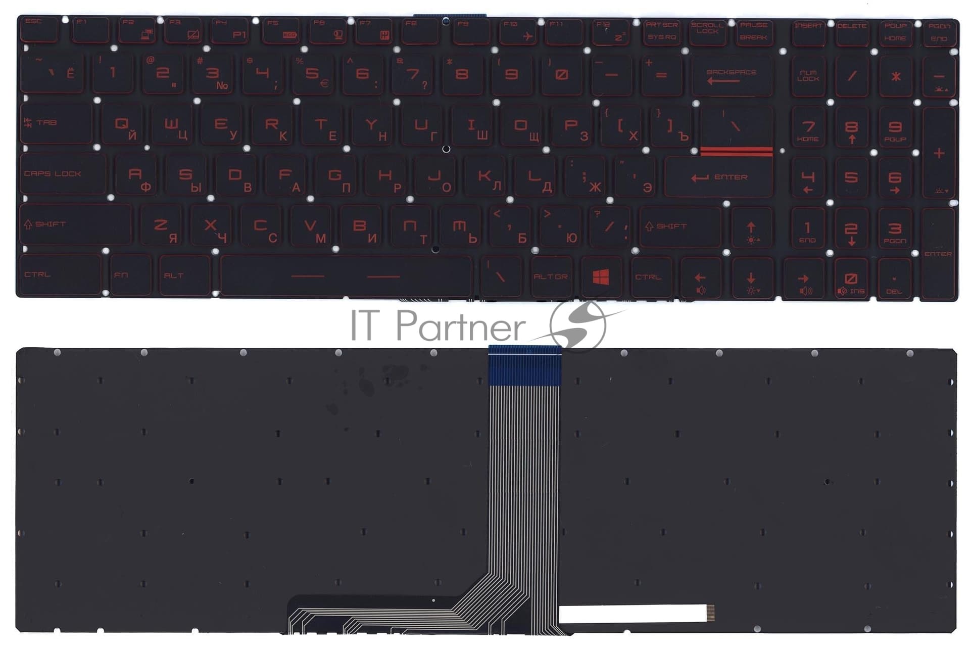 Клавиатура для ноутбука MSI GT72 GS60 GS70 GP62 GL72 GE72 черная с красной подсветкой