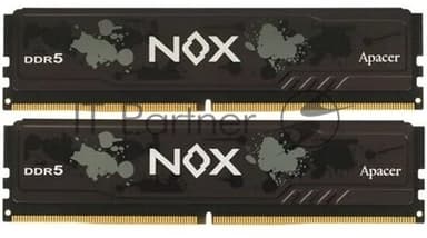 Оперативная память Apacer Nox, DDR5, 32GB (2x16GB), 5600MHz, CL40, DIMM, радиатор, черный