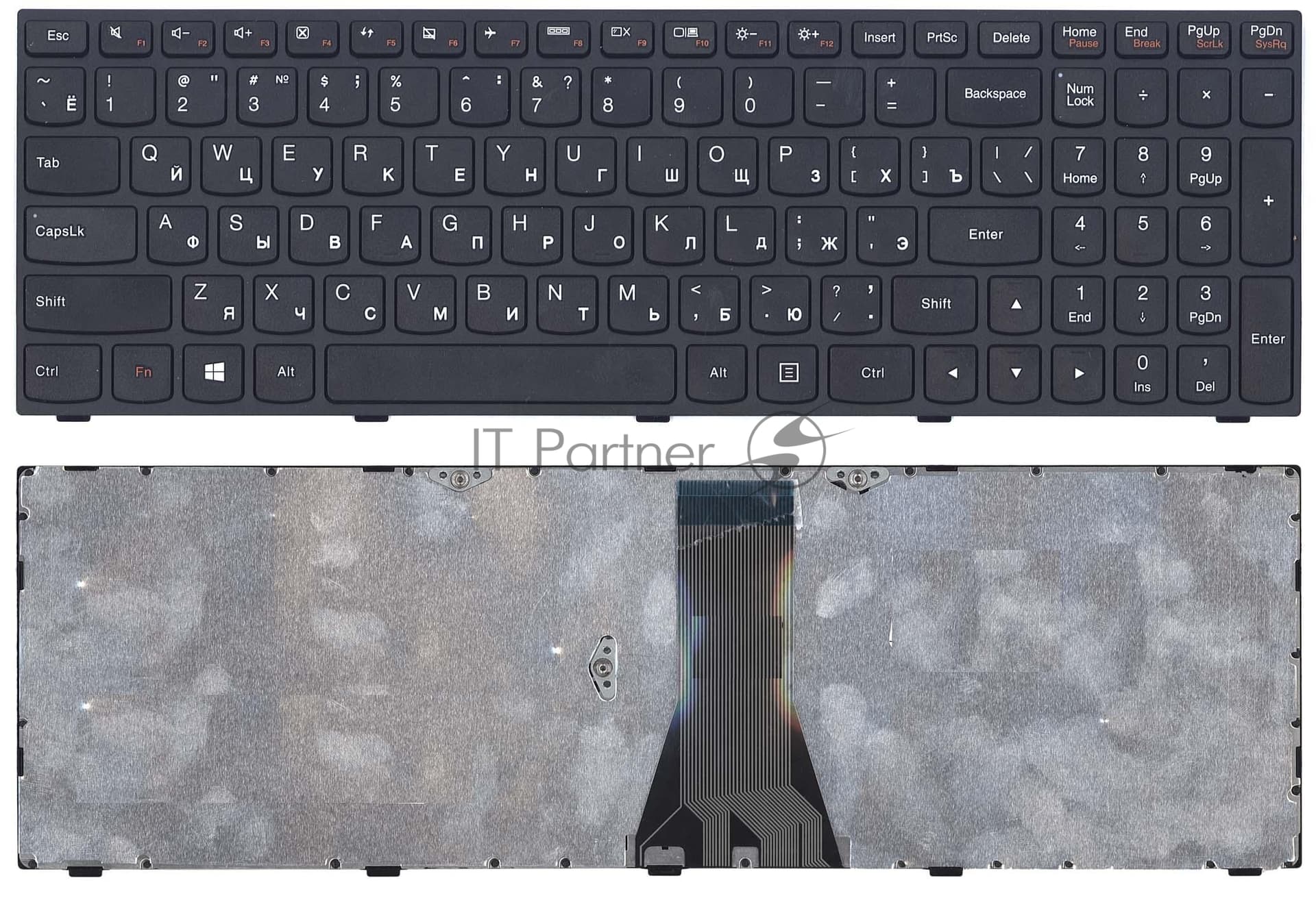 Клавиатура для ноутбука Lenovo IdeaPad G50-70 G50-30 черная с черной рамкой