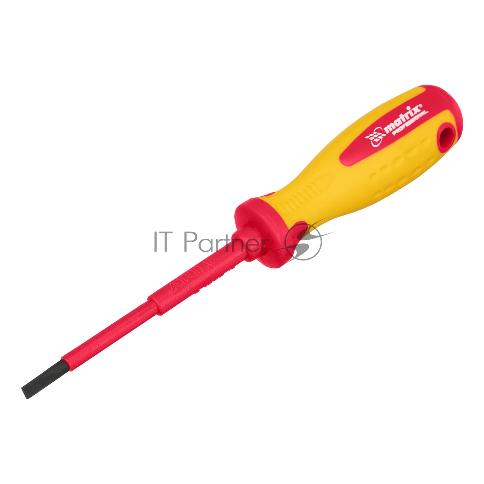 Отвертка Matrix Insulated, SL4,0 x 100 мм, CrMo, до 1000 В, двухкомп.рукоятка