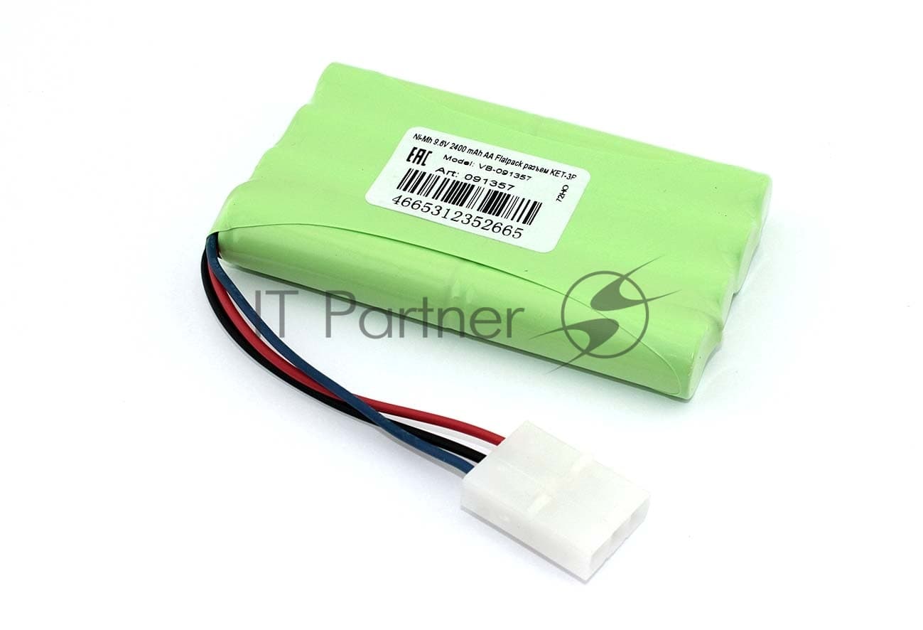 Портативный аккумулятор Ni-Mh 9.6V 2400 mAh AA Flatpack разъем KET-3P (4+4)