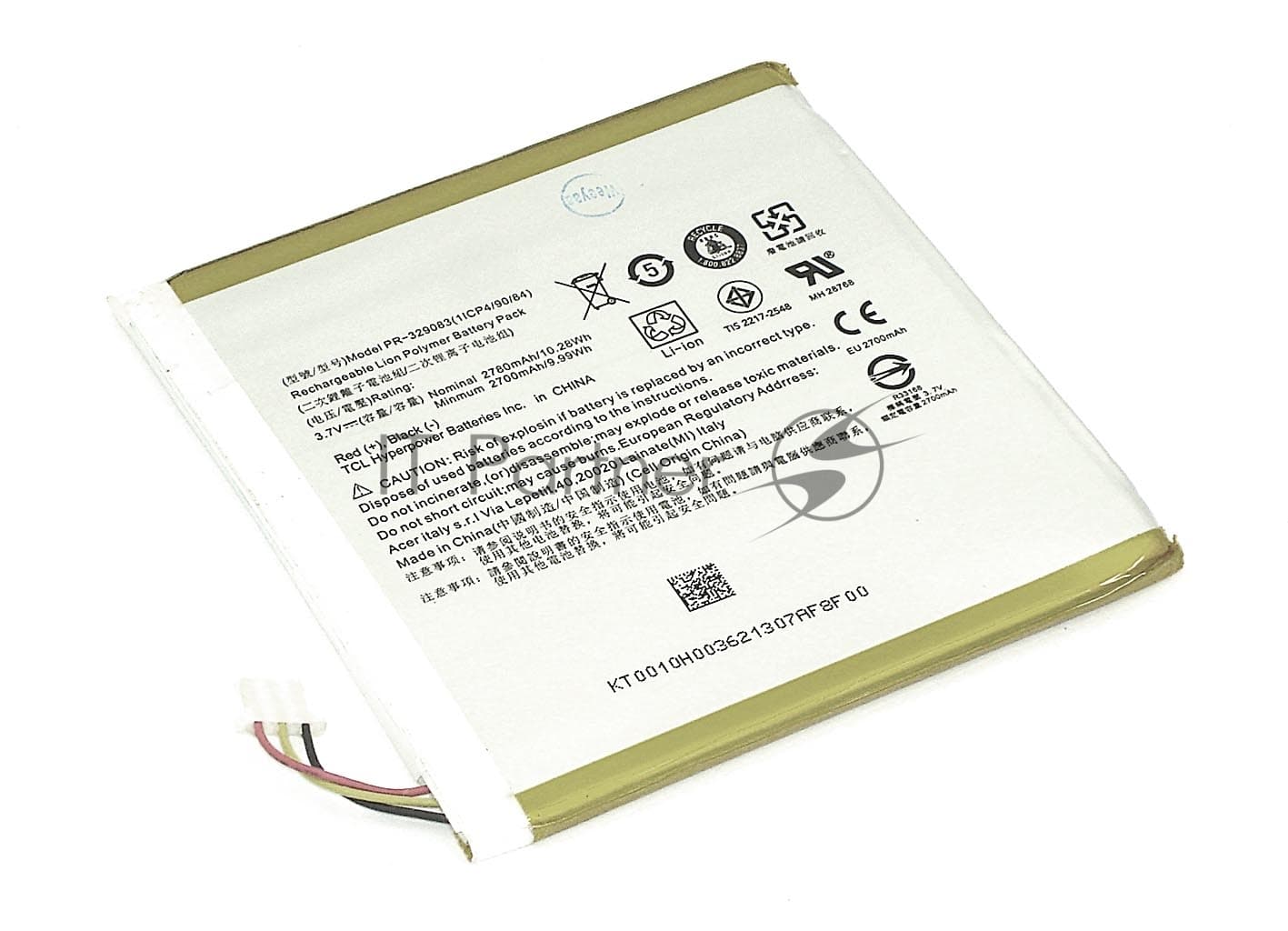 Аккумуляторная батарея для планшета Acer Iconia One 7 B1-780 (1ICP4/90/84) 3.7V 2780mAh