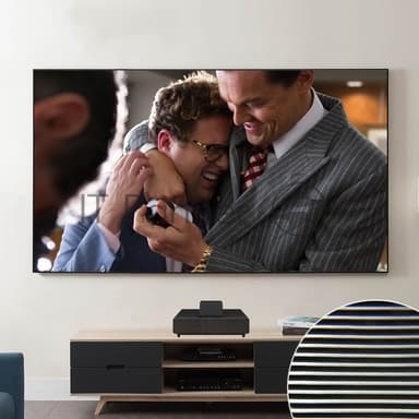 Экран Cinema S'OK SCPSFR-236x133UST-PET для ультракороткофокусных проекторов 107'' 16:9 настенный, постоянного натяжения, полотно PET Crystal ALR UST, рама черная 1 см