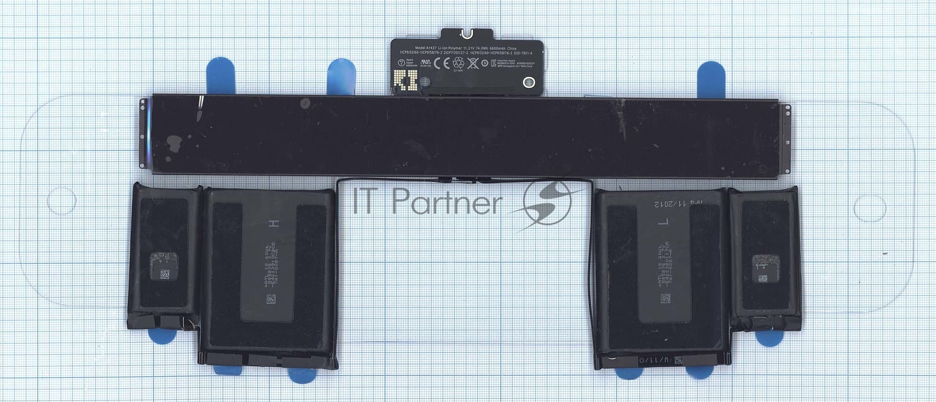 Аккумуляторная батарея для ноутбука Apple MacBook Pro 13" MD212, ME662 A1437 6600mAh
