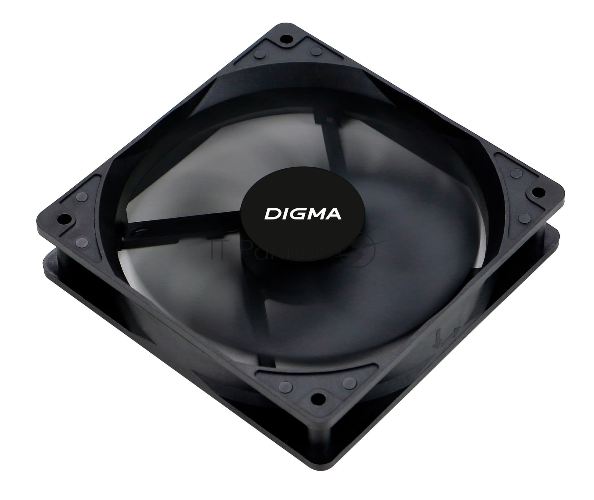 Вентилятор для корпуса Digma DFAN-120-9 120х120x25 черный 3-pin 4-pin (Molex) 23дБ (упак.:1шт) Ret
