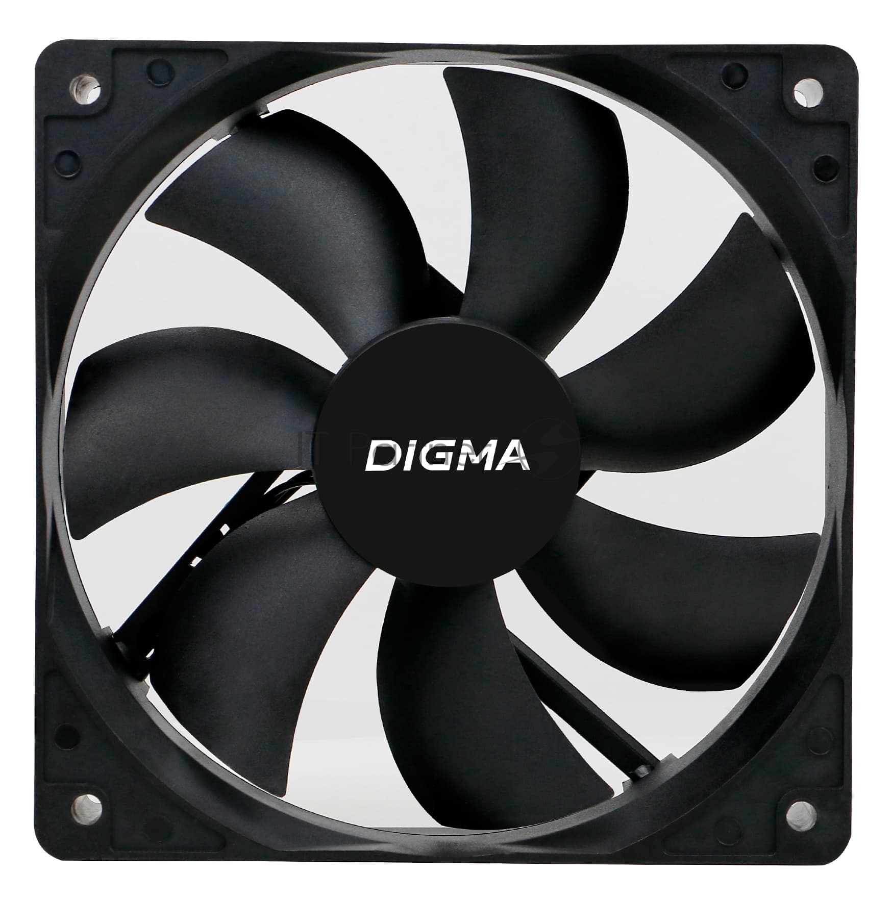 Вентилятор для корпуса Digma DFAN-120-7 120х120x25 черный 3-pin 4-pin (Molex) 23дБ Ret