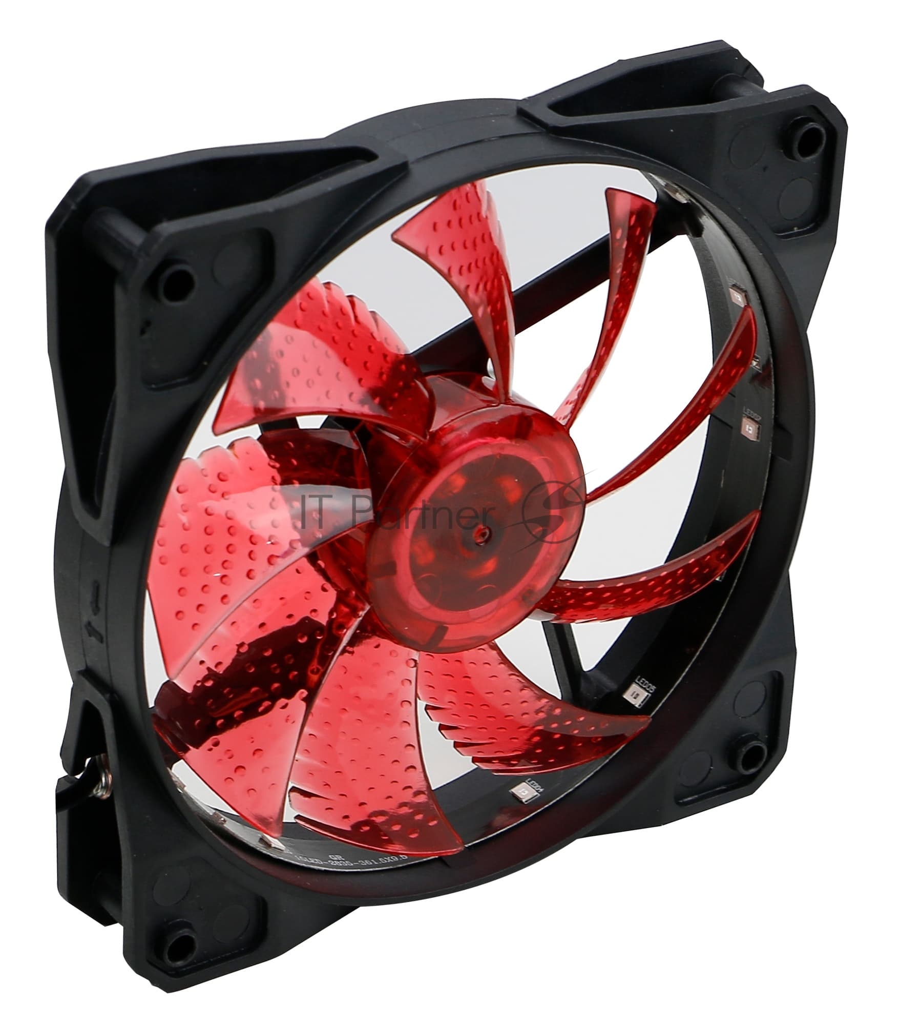 Вентилятор для корпуса Digma DFAN-LED-RED RGB 120х120x25 черный 3-pin 4-pin (Molex) 23дБ Ret
