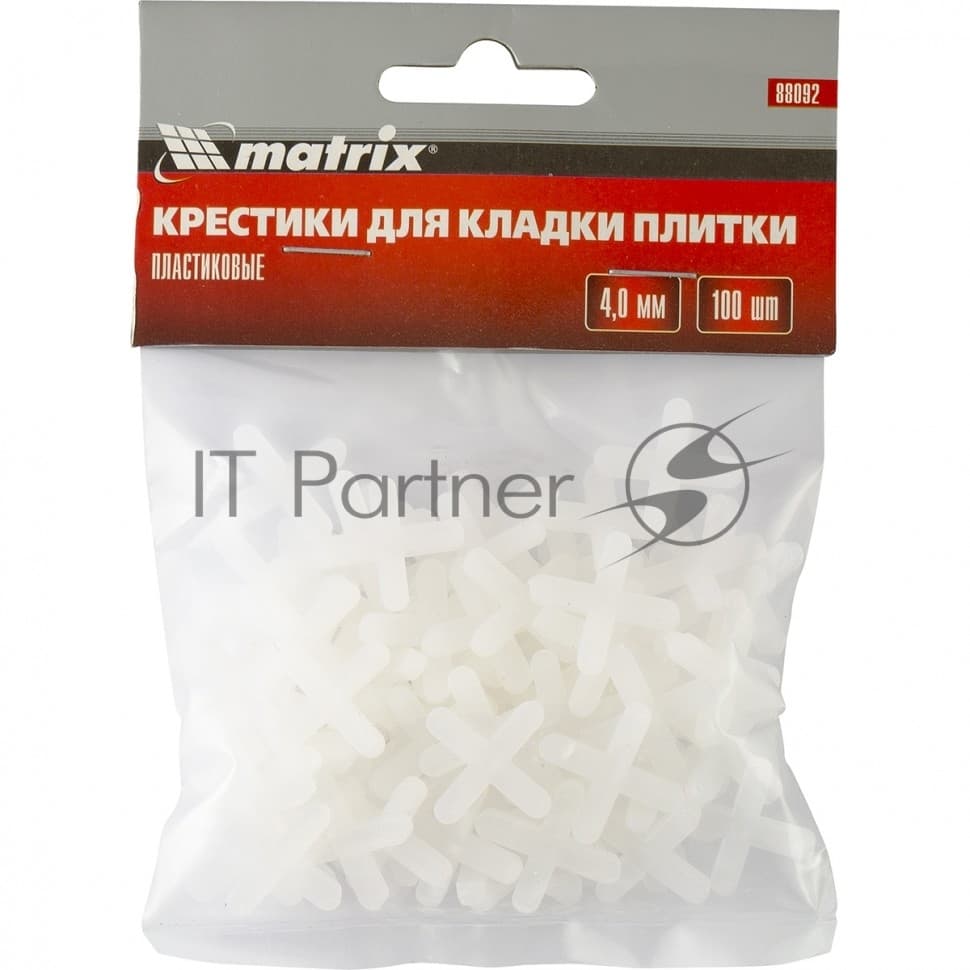 Крестики Matrix, 4,0 мм, для кладки плитки, 100 шт.