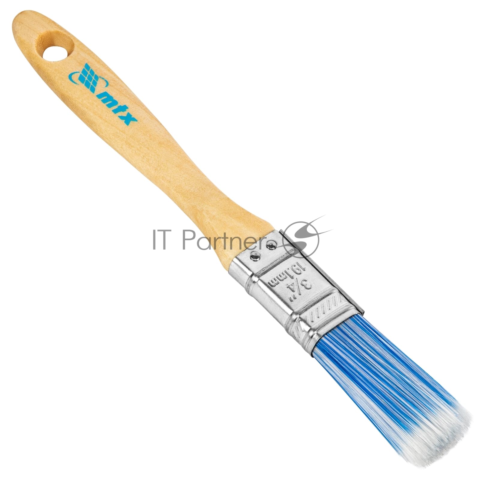 Кисть плоская "Евро" 3/4", искусственная щетина, деревянная рукоятка MTX 83068