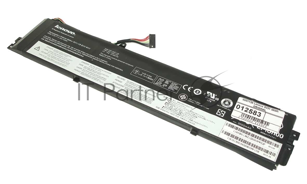 Аккумуляторная батарея для ноутбука Lenovo S431 14.4 V 46Wh черный