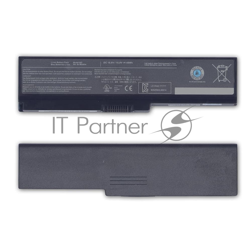 Аккумуляторная батарея для ноутбука Toshiba Satellite L750 (PA3817U-1BRS) 48Wh черный