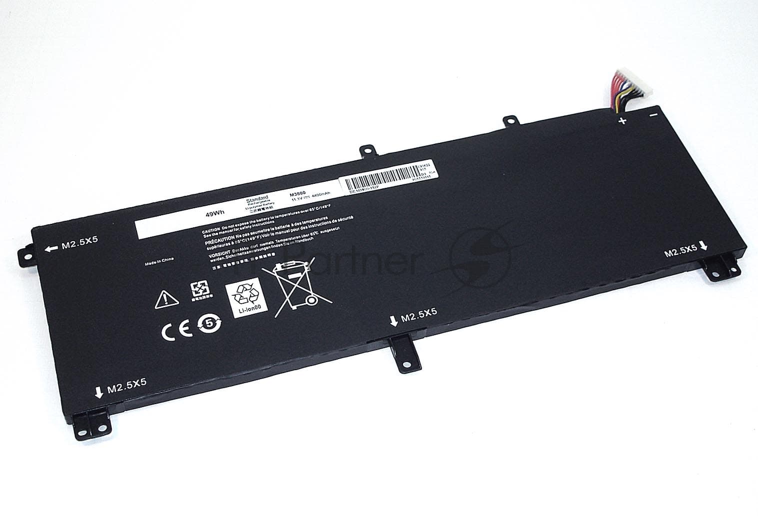 Аккумуляторная батарея для ноутбука Dell M3800-3S1P 11.1V 4400mAh черный OEM