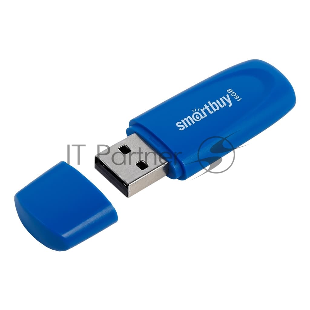 Флешка USB Smartbuy Scout Blue (SB016Gb2SCB), 16Gb, USB 2.0, R/W 15/12, синий