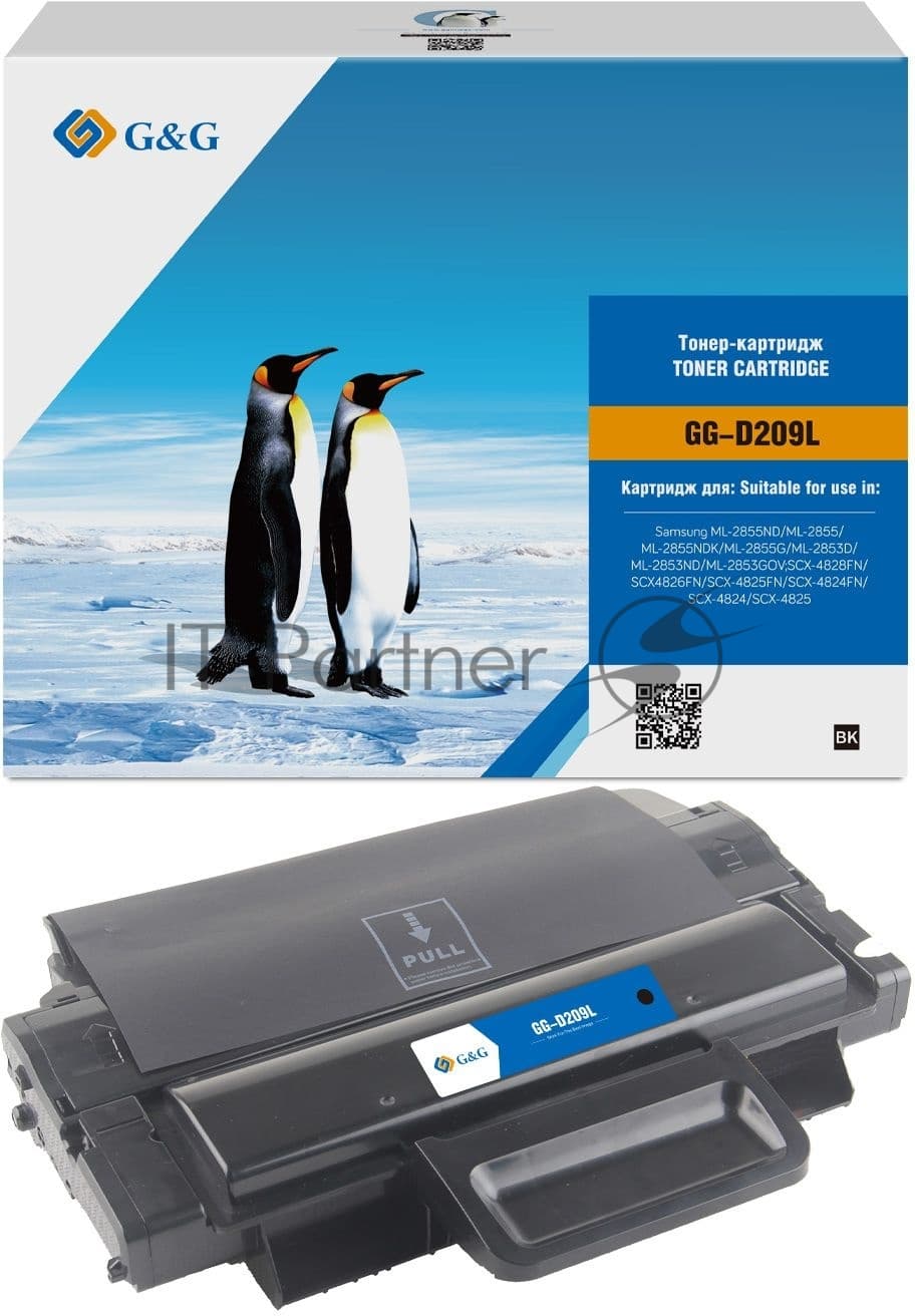 Картридж лазерный G&G GG-D209L черный (5000 стр.) для Samsung ML-2855ND/SCX-4824FN/4828FN