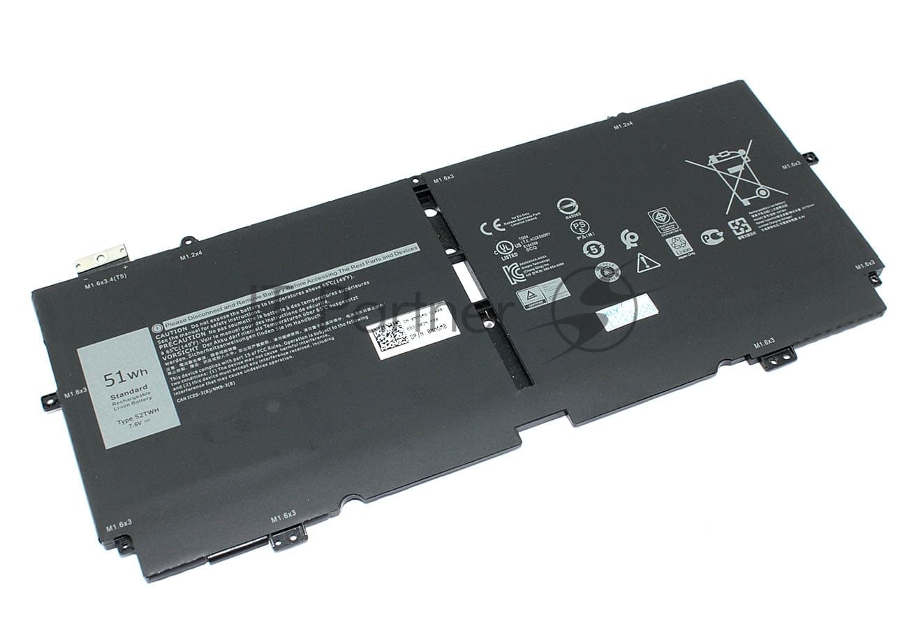 Аккумуляторная батарея для ноутбука Dell XPS 13 7390 2-in-1 7.6V 51Wh