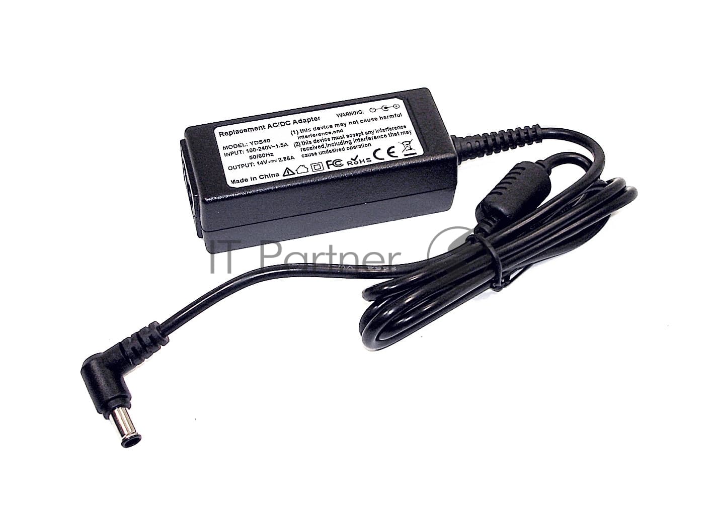 Блок питания для монитора и телевизора LCD 14V 2.86A (6.5x4.4 мм) 40W OEM