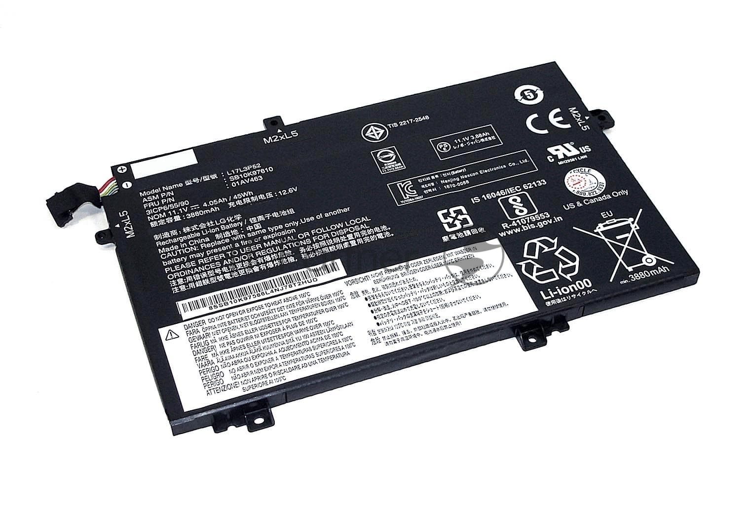 Аккумуляторная батарея для ноутбука Lenovo ThinkPad L480 11.1V 4080mAh