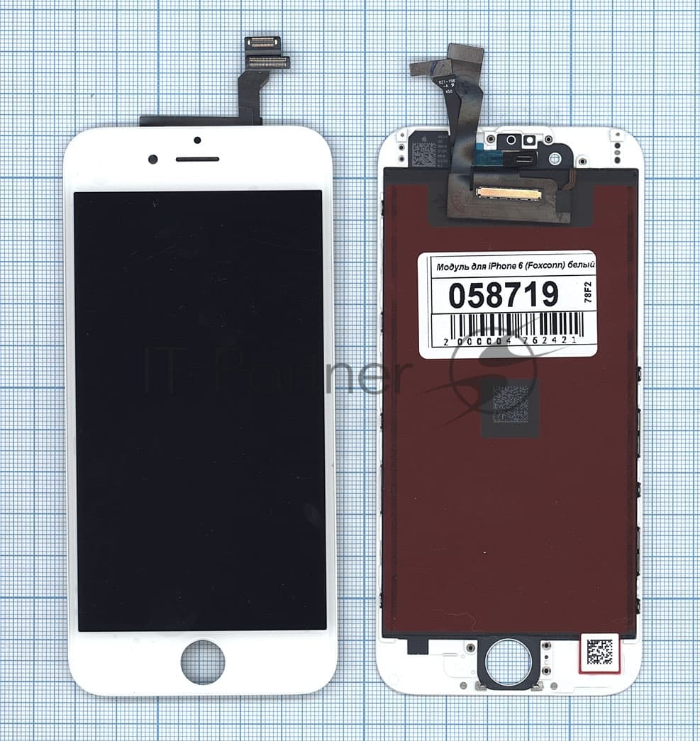 Дисплей для Apple iPhone 6 в сборе с тачскрином (Foxconn) белый
